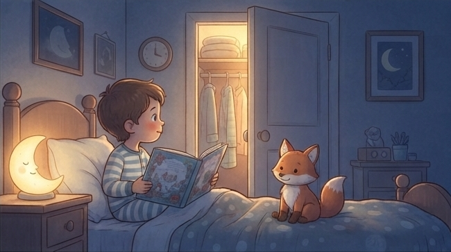 Cover illustration for the article: Fear of the Dark — How to Help Your Child Feel Safe at Night