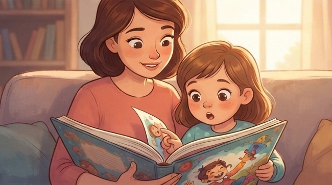 Cover illustration for the article: Why Reading Together Builds Emotional Intelligence in Kids